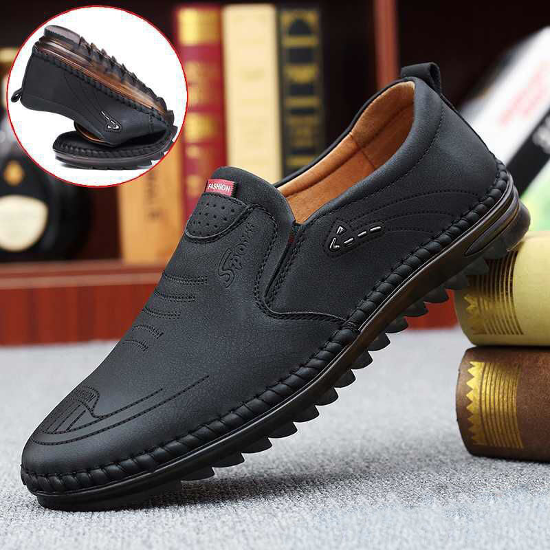 【39-44】Pantofi noi pentru bărbați Pantofi moale din piele de vacă Talpă moale Pantofi casual anti-alunecare