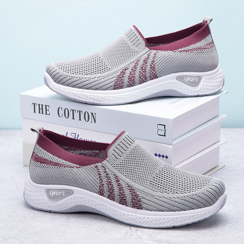 👟🌸 Adidași casual cu talpă moale din plasă slip-on, respirabili