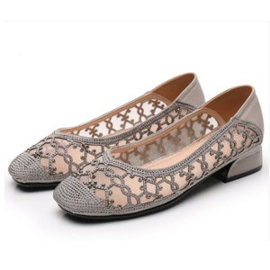 Pantofi de vară cu talpă moale cu ochiuri de plasă florale unice