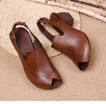 【35-41】Sandale de damă din piele cu gura de pește deschisă