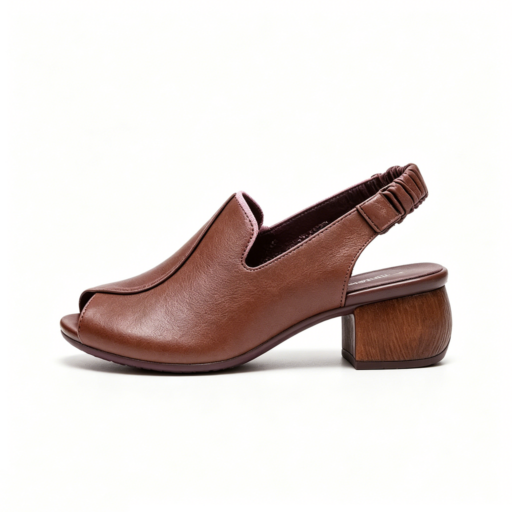 【35-41】Sandale de damă din piele cu gura de pește deschisă