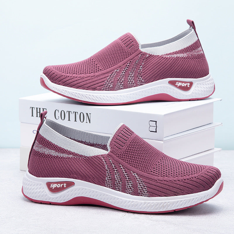 👟🌸 Adidași casual cu talpă moale din plasă slip-on, respirabili